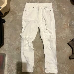 White destressd jeans